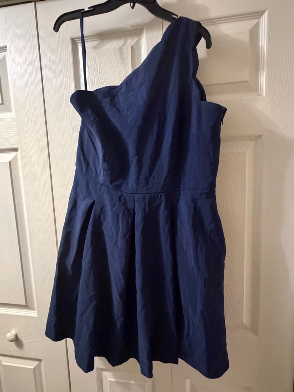 Weddington Way Scalloped One Shoulder Navy Dress Size 14